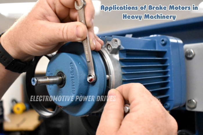 Brake motor maintenance and fitting process by Electromotive Power Drives, Coimbatore, ideal for cranes, conveyors, and heavy industrial applications