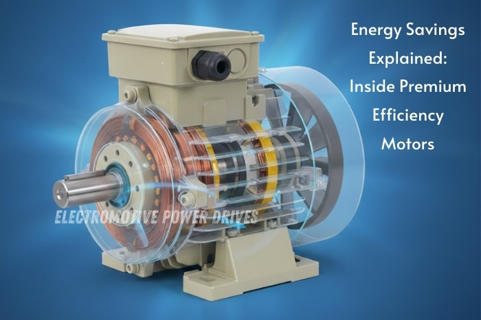 Electromotive Power Drives premium efficiency electric motor in Coimbatore showing internal components for energy savings