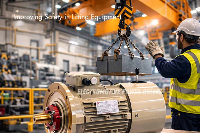 High-performance brake motor manufactured in Coimbatore by EMP Drive for cranes and material handling systems