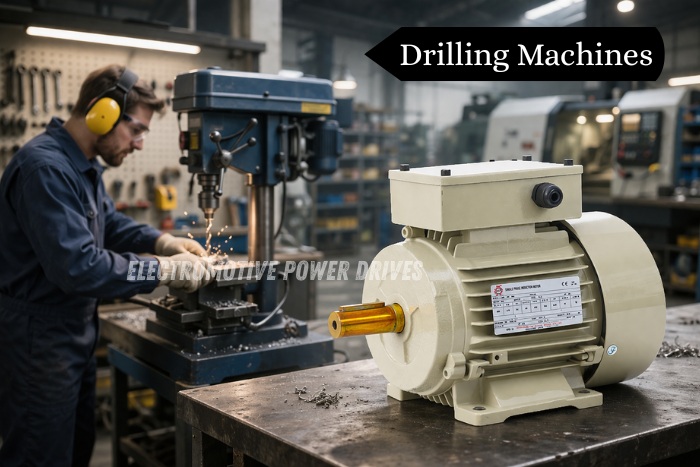 Single phase motor by EMP Drive Coimbatore used in drilling machines for workshop and industrial applications