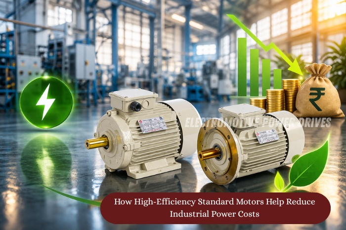High-efficiency standard motors by EMP Drive Coimbatore designed to reduce industrial power costs and improve energy savings